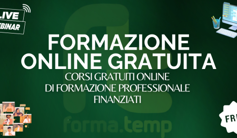 Corsi gratuiti online di formazione professionale in partenza - finanziati 